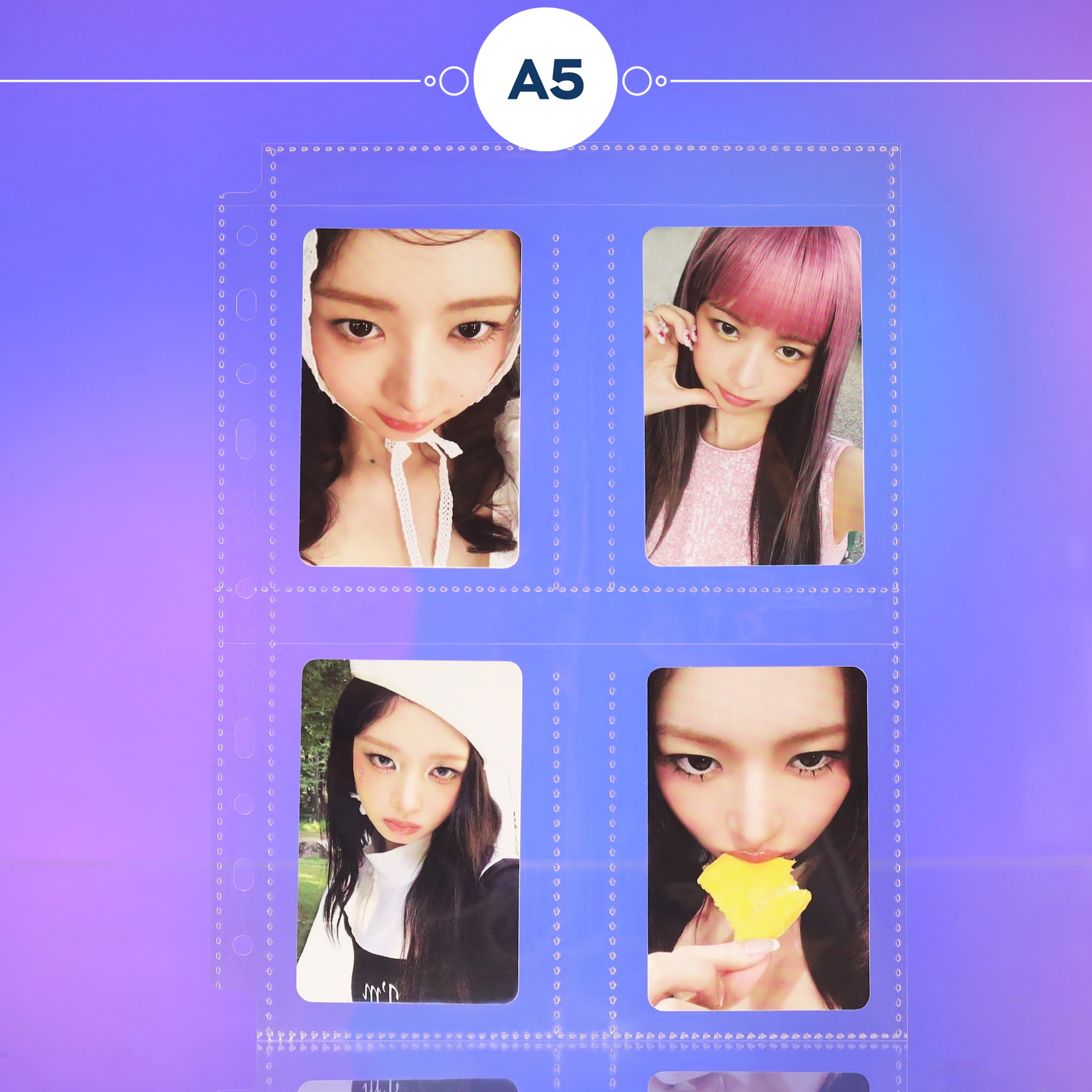 Custom A5 4-Pocket Pages - Standard Photocard - Single Sided