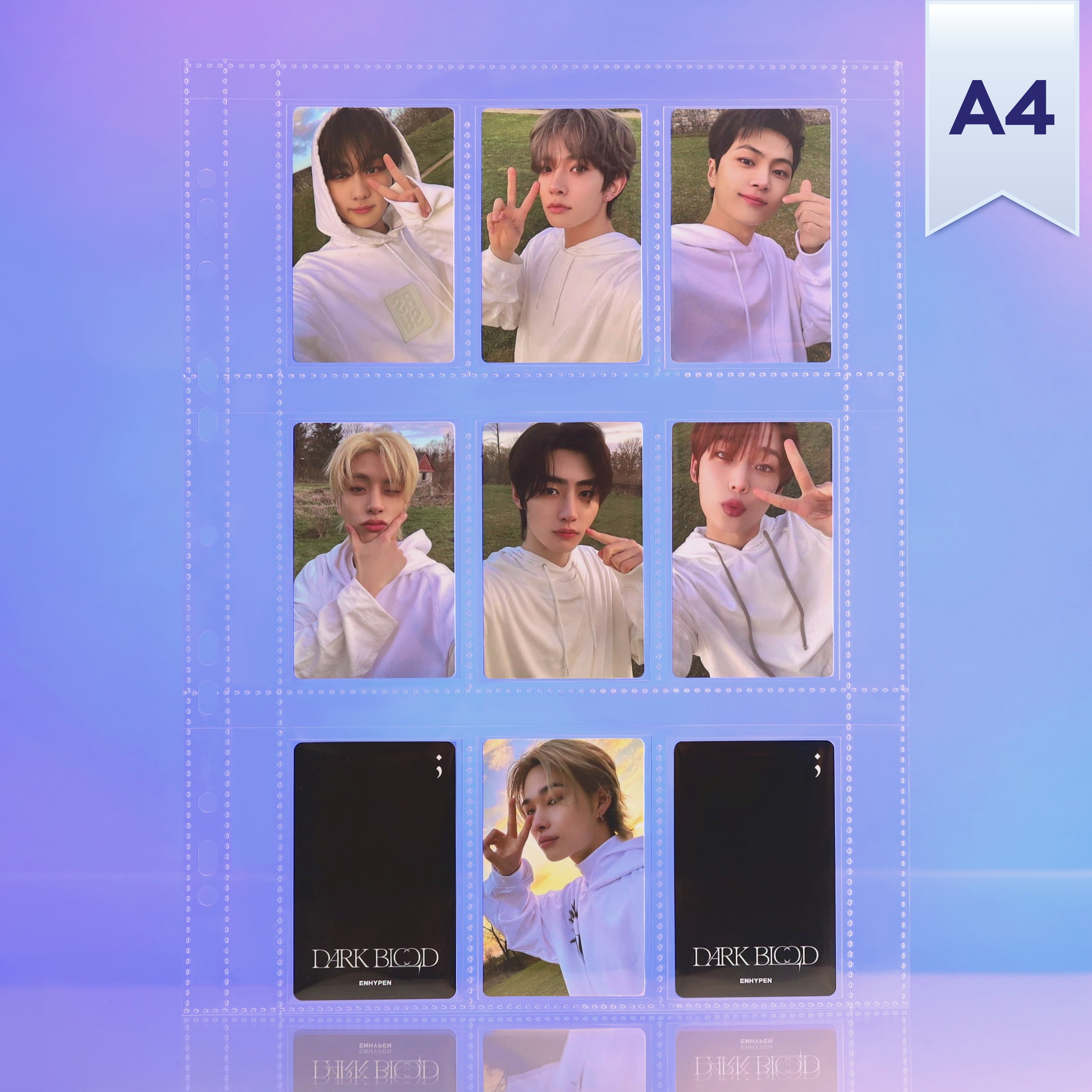 Custom A4 9-Pocket Pages – V1 – K-Pop Slim Fit