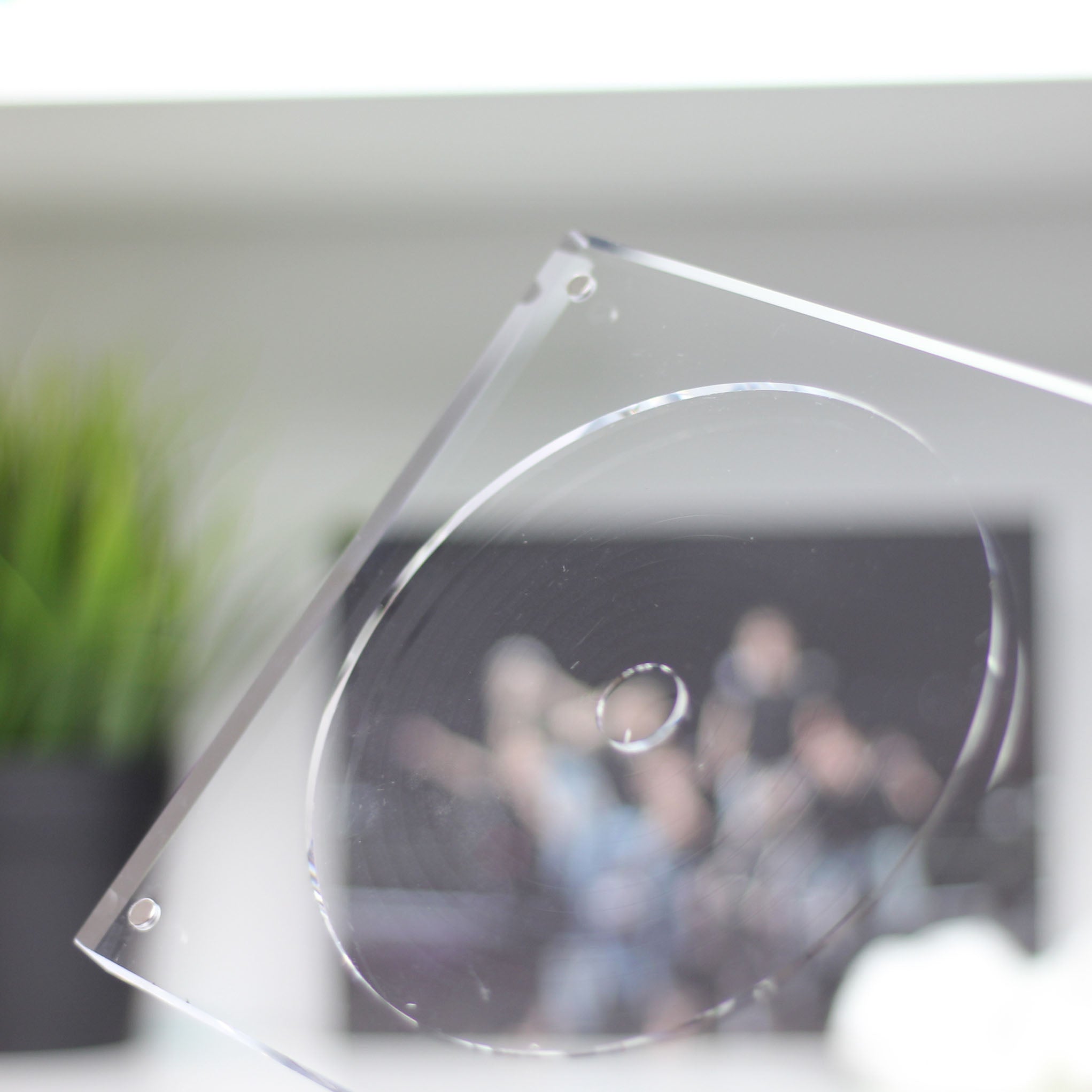 Acrylic Disc Frame - Clear - Prism Platinum