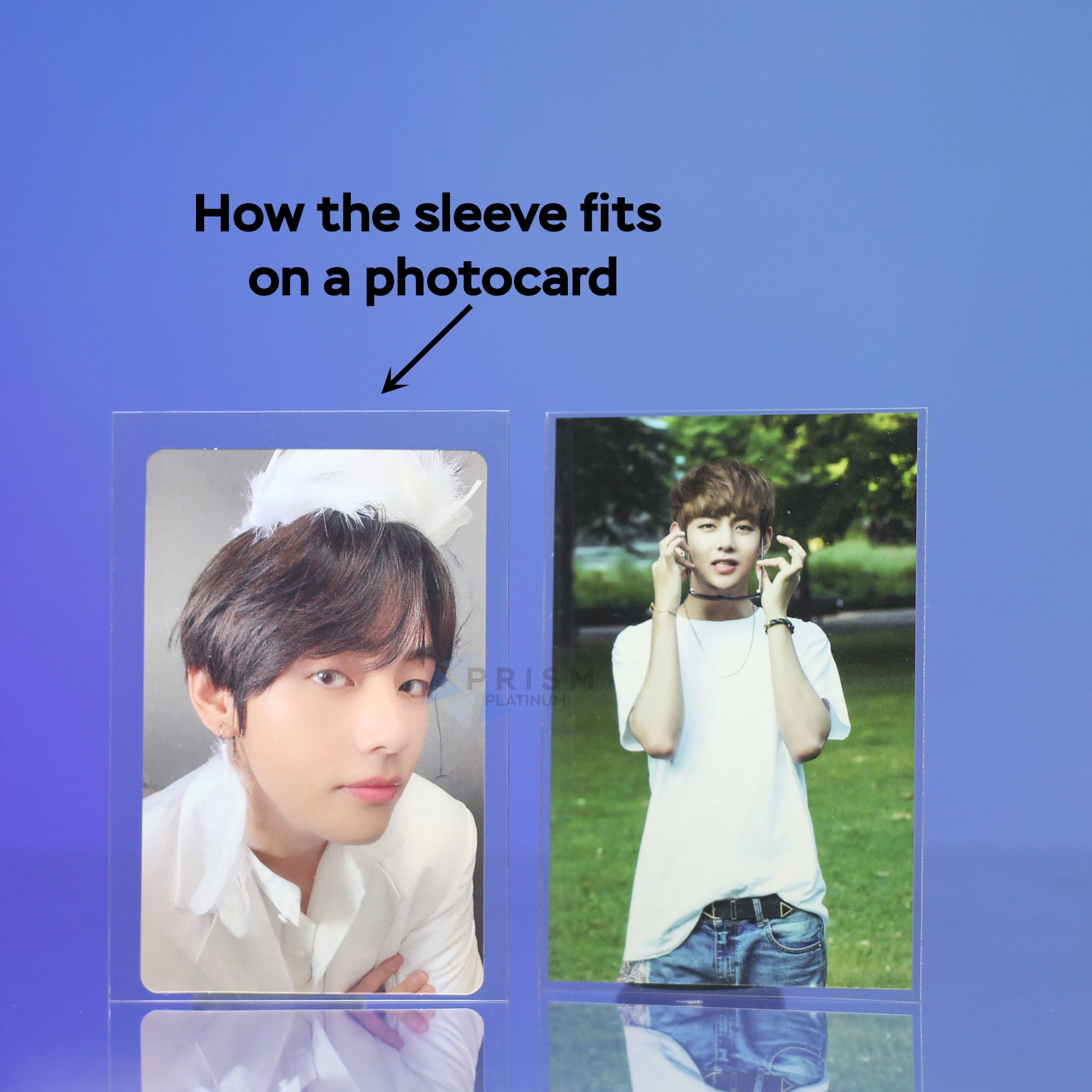 Premium Classic Mini Tour Photocard Sleeves - 50 Pack - Prism Platinum