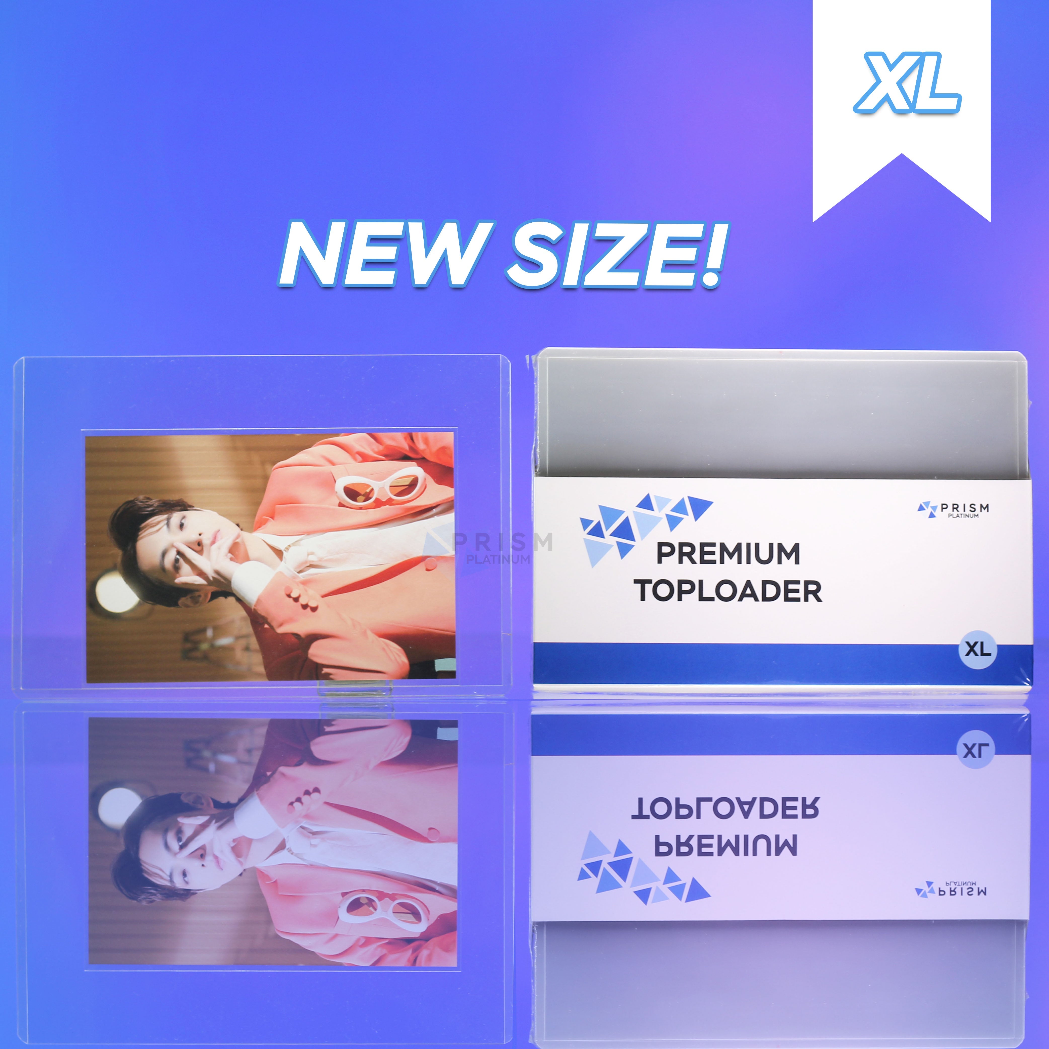 Premium Clear Photocard Toploader - Extra Large Size - Pack of 10 - Prism Platinum