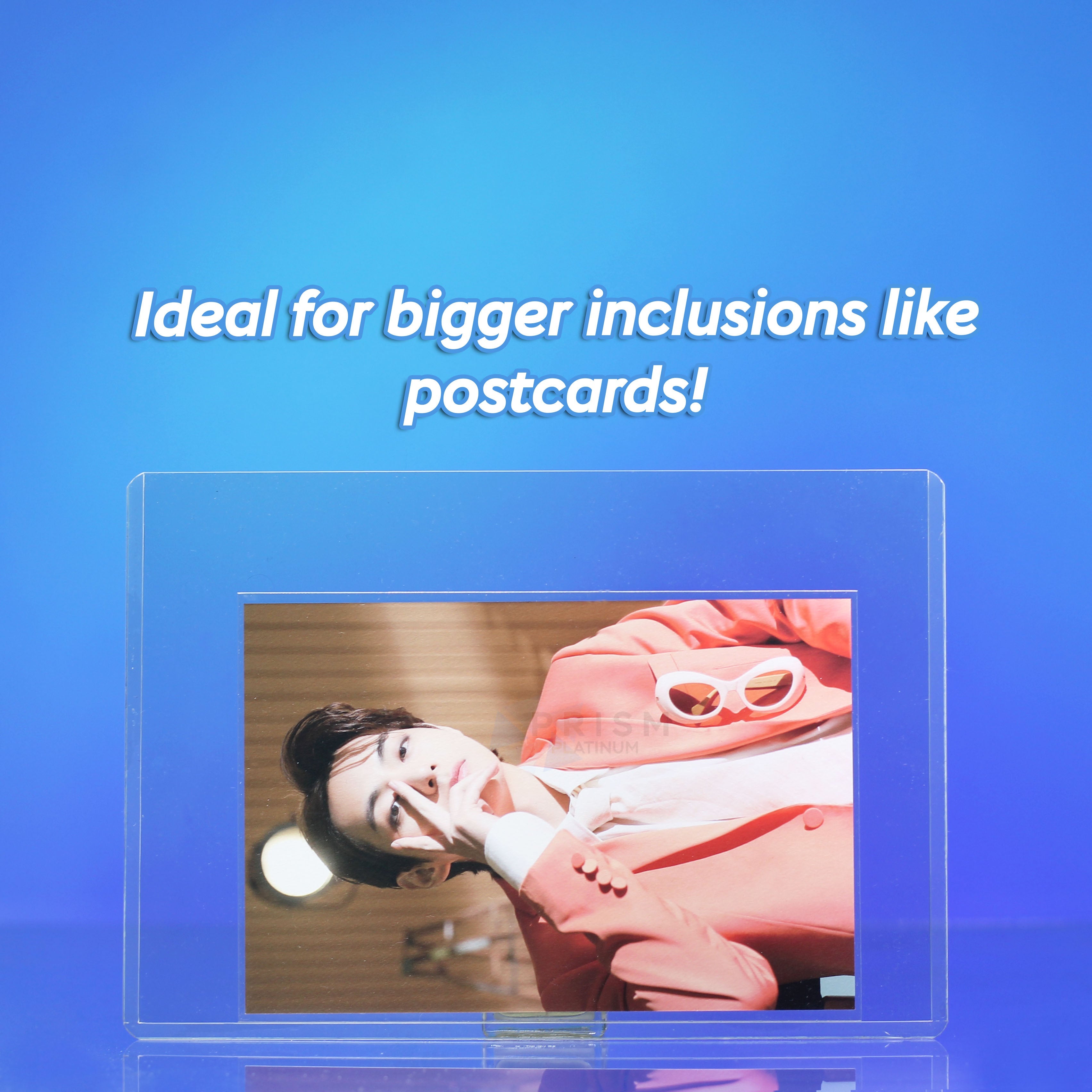 Premium Clear Photocard Toploader - Extra Large Size - Pack of 10 - Prism Platinum