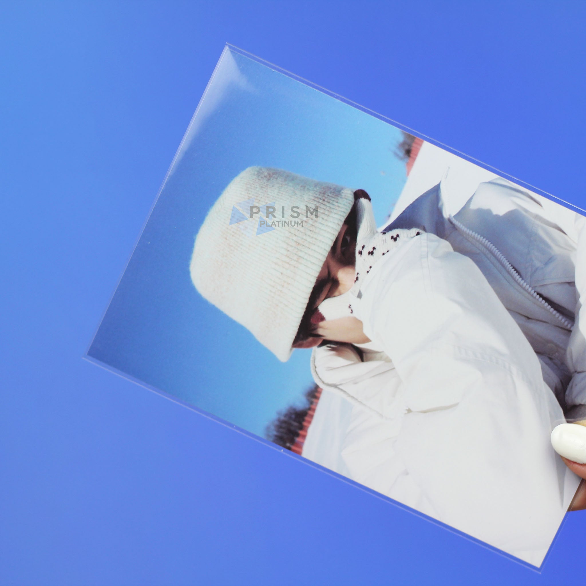 Premium Custom Postcard Sleeves - 25 Pack - Prism Platinum