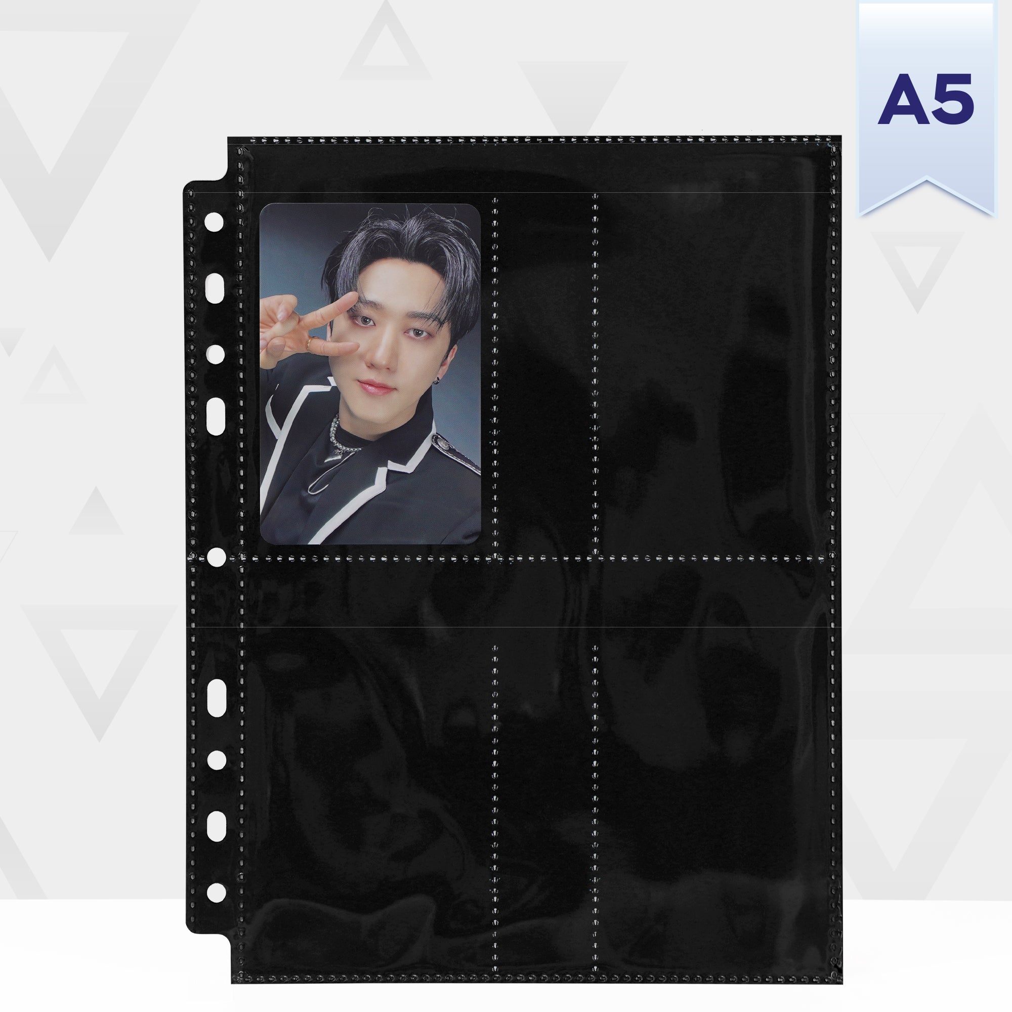 [PRE-ORDER] Custom A5 4-Pocket Pages - Double Sleeve - Black