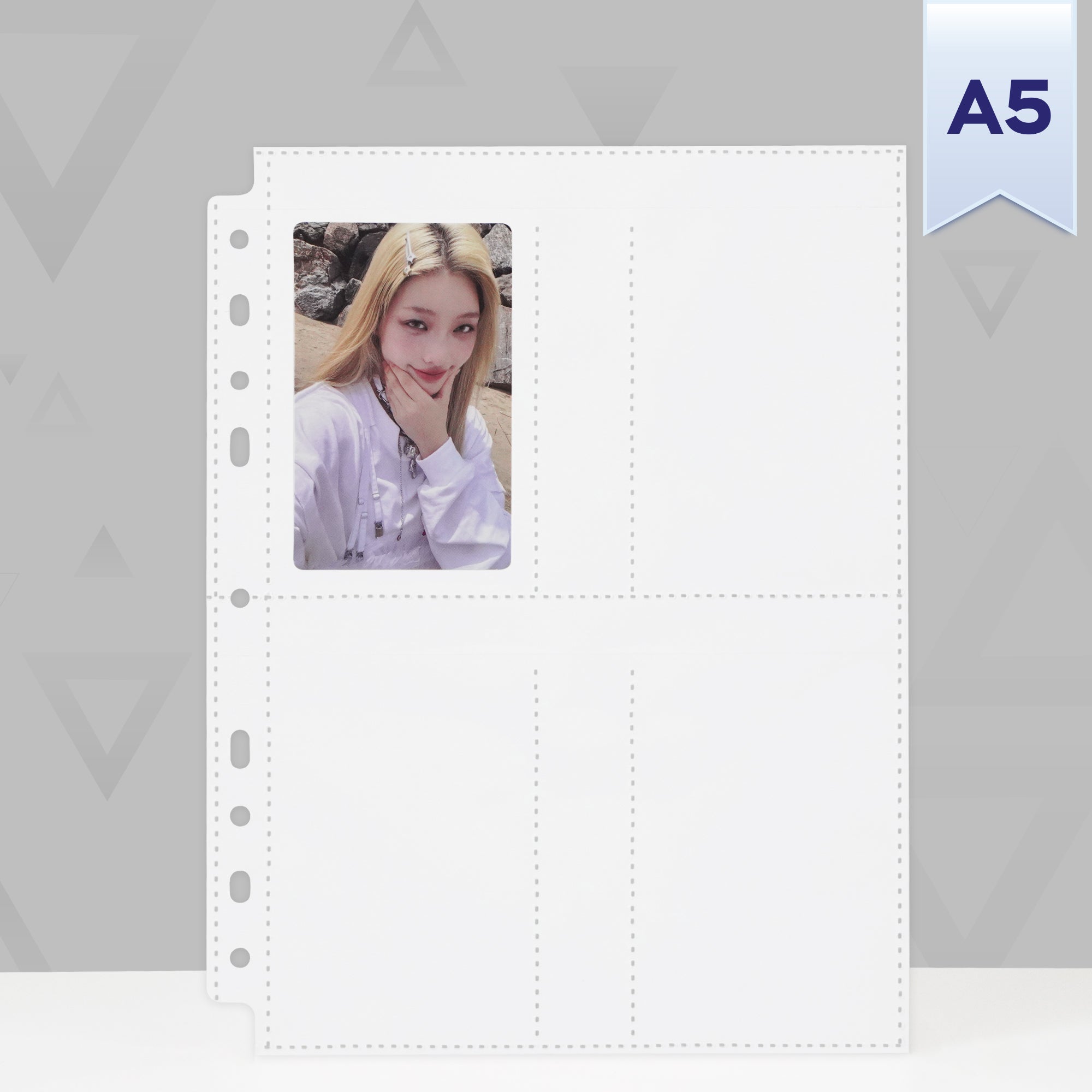 [PRE-ORDER] Custom A5 4-Pocket Pages - Double Sleeve - White