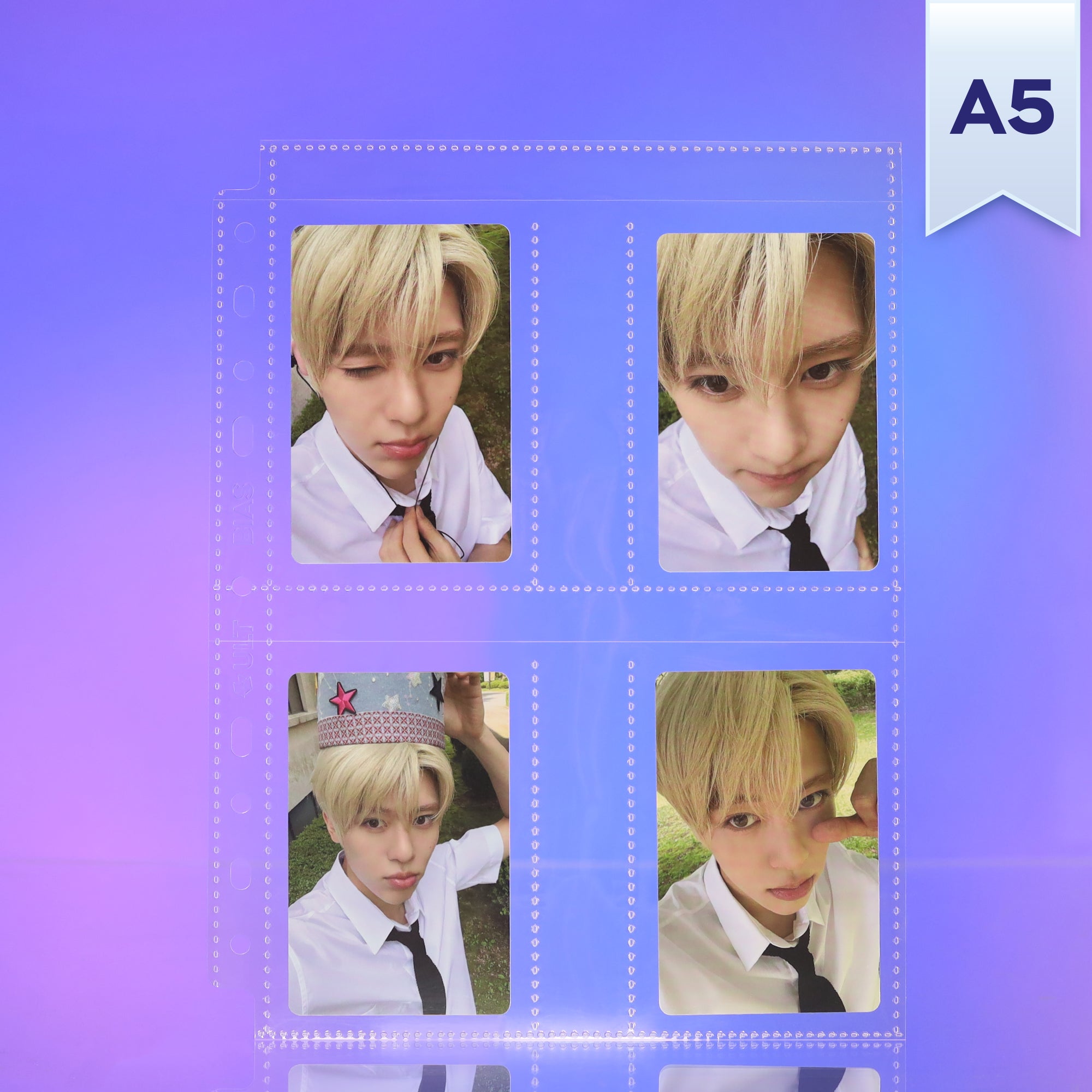 (World) [PRE-ORDER] Custom A5 4-Pocket Pages - Double Sleeve - Single Sided