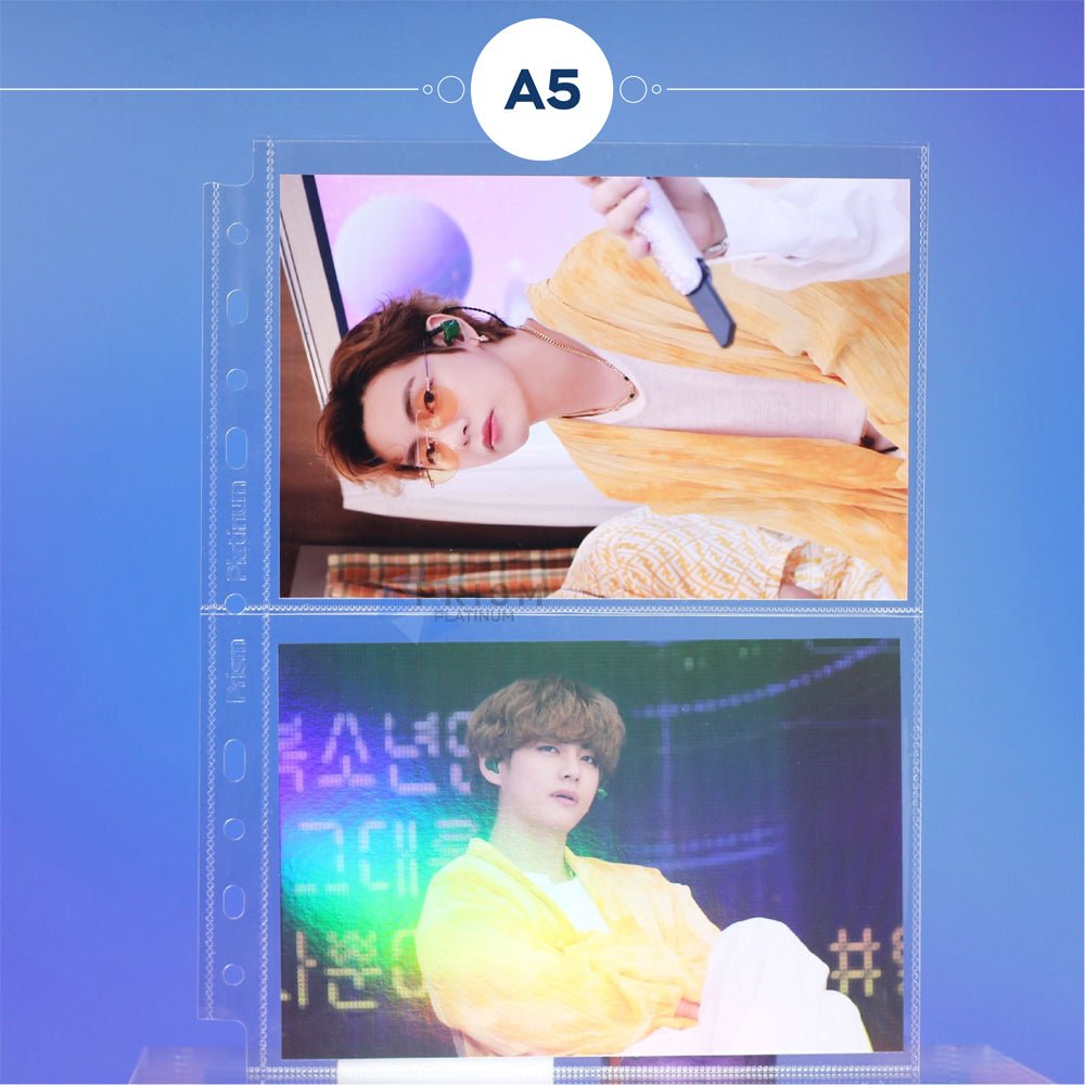 [FINAL SALE] Premium Custom A5 Pocket Pages - 2-Pocket - Postcard - Prism Platinum