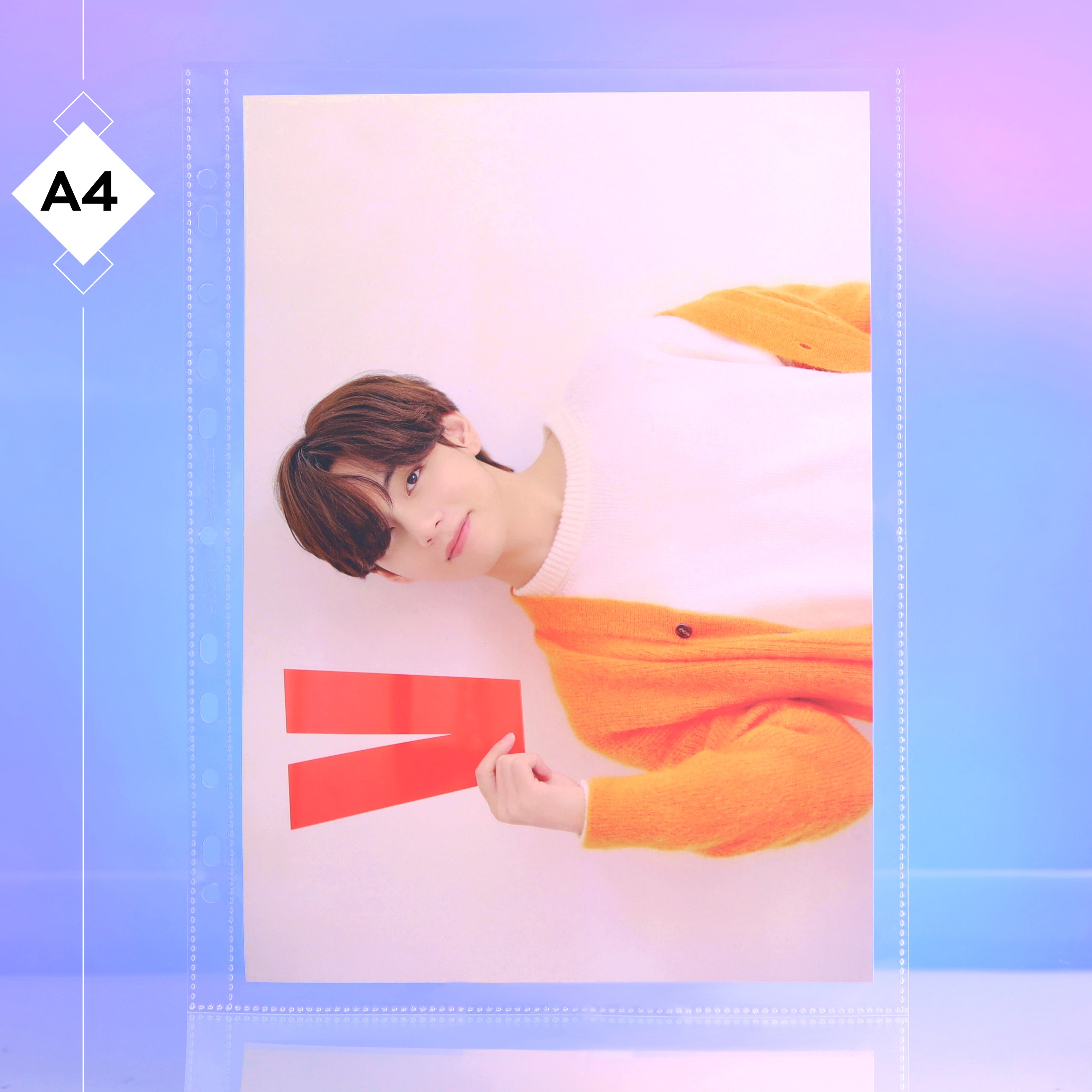 [PRE-ORDER] Custom A4 1-Pocket Pages - Prism Platinum