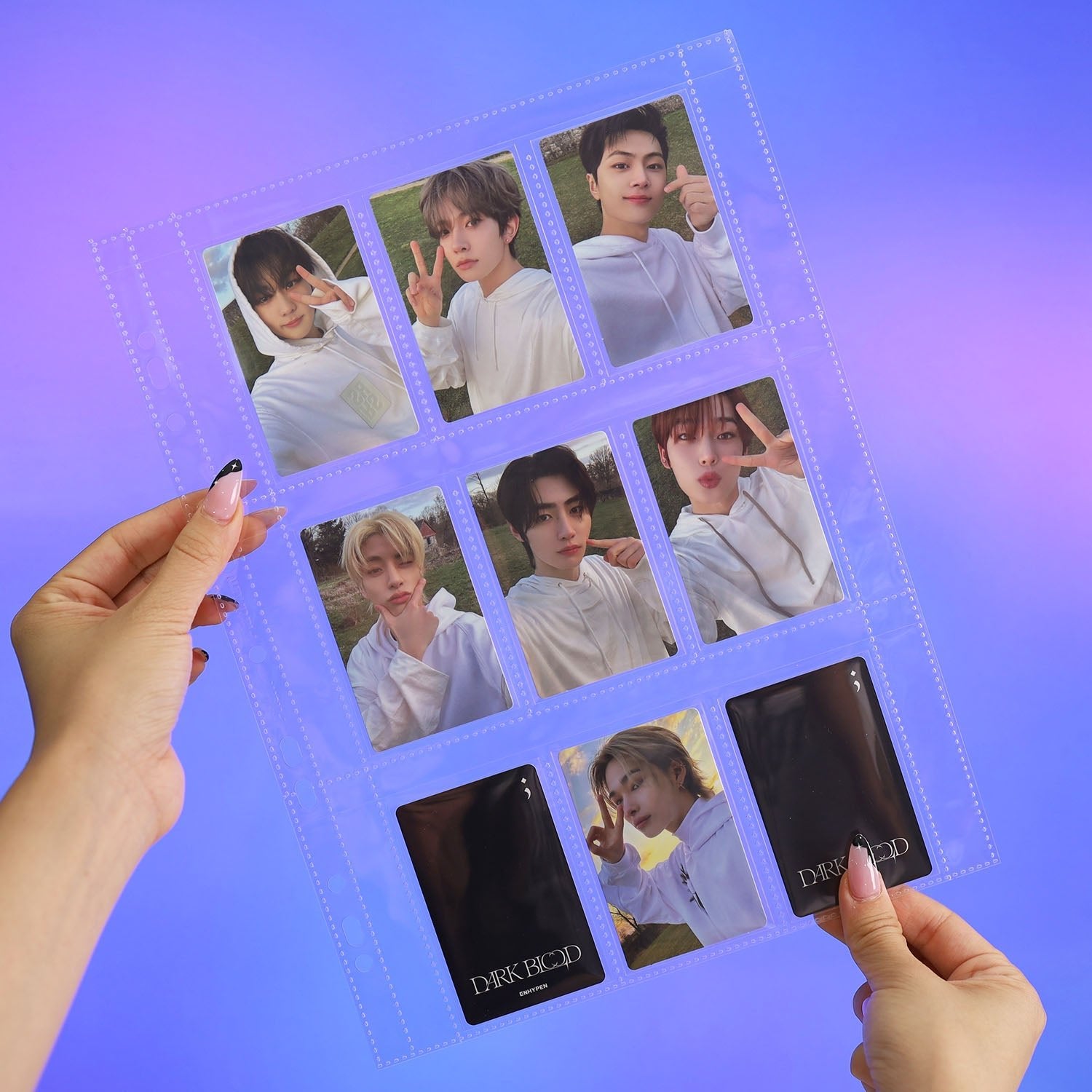 [PRE-ORDER] Custom A4 9-Pocket Pages – V1 – K-Pop Slim Fit - Prism Platinum