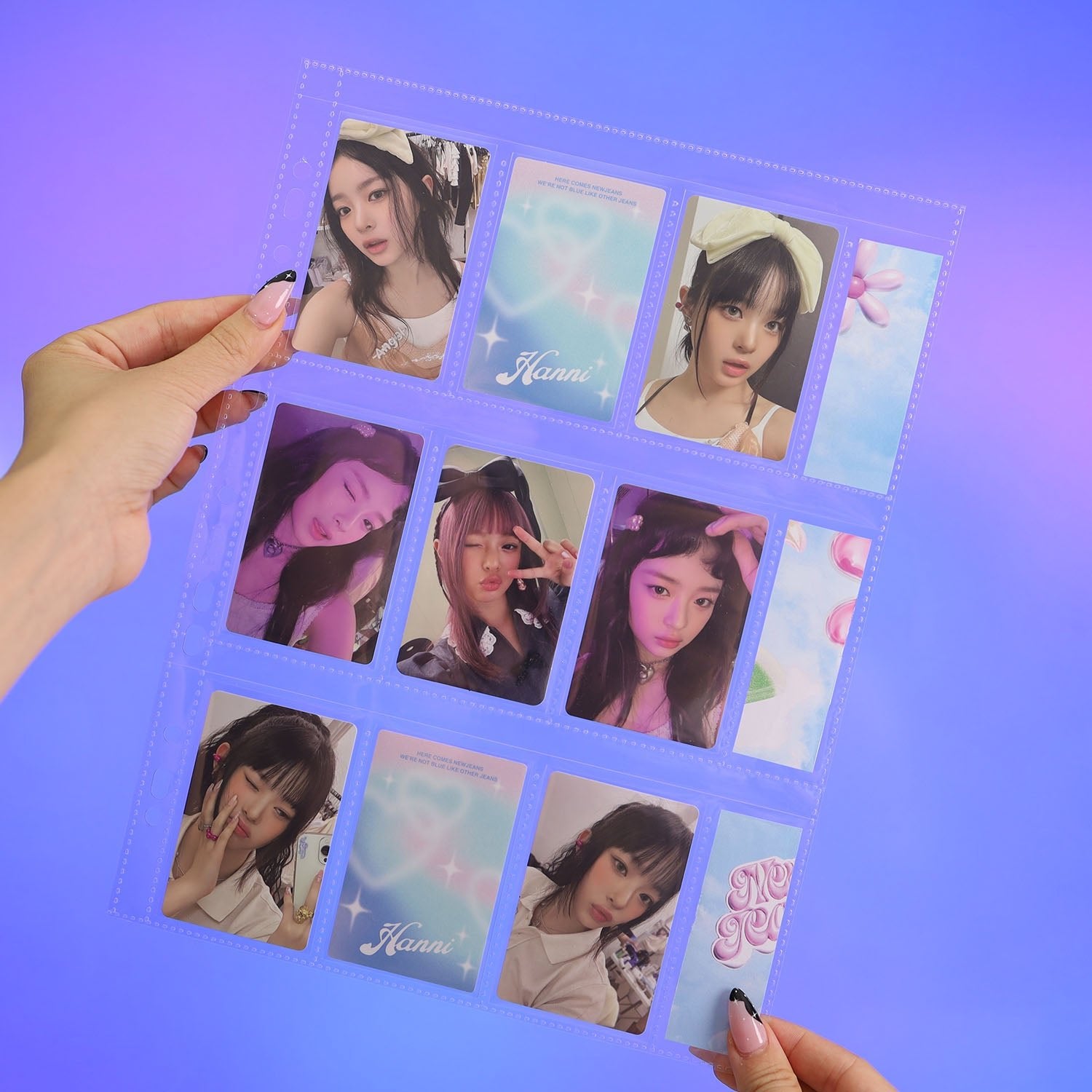 [PRE-ORDER] Custom A4 9-Pocket Pages – V2 – K-Pop Slim Fit + Note - Prism Platinum
