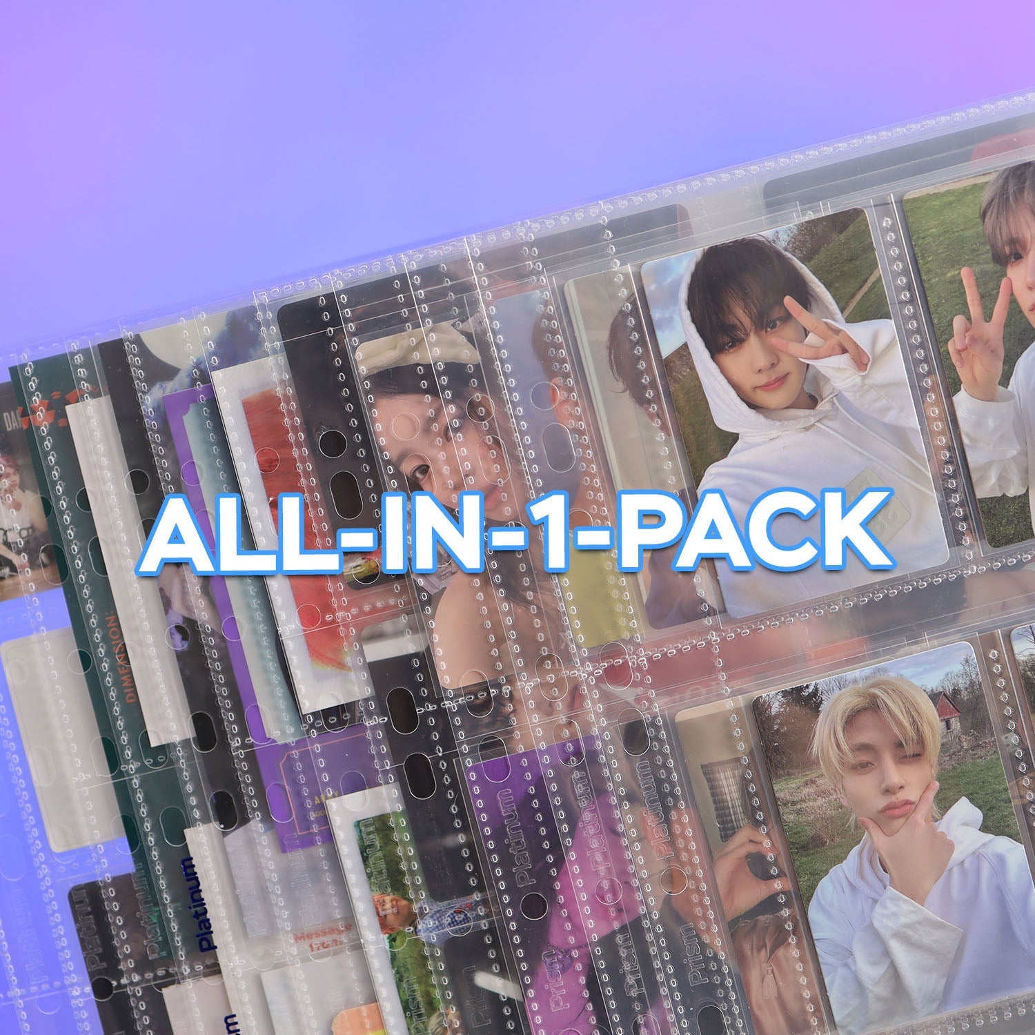 [PRE-ORDER] Custom A4 All-in-1 Pack Pocket Pages - Prism Platinum