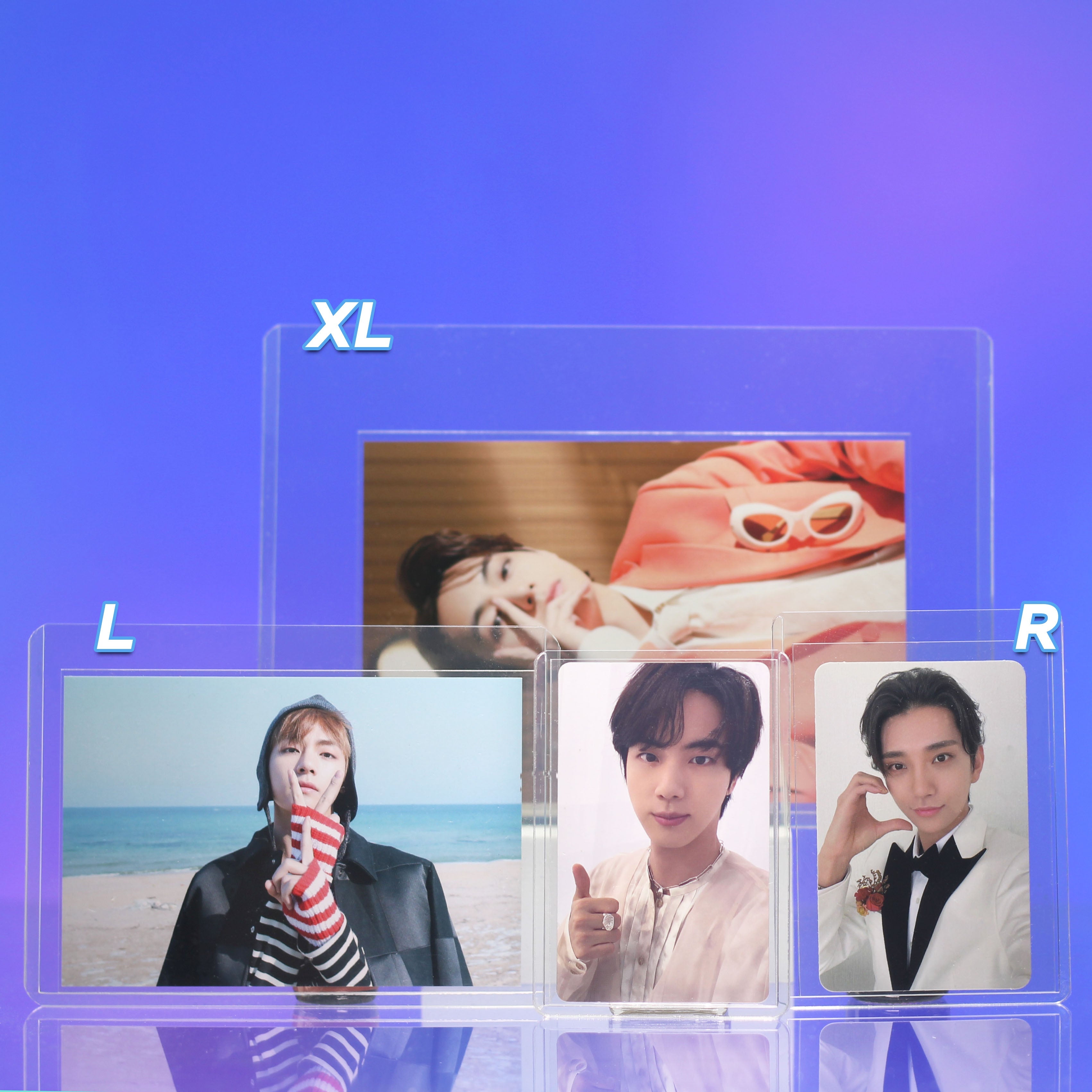 Premium Clear Photocard Toploader - Large Size - Pack of 10 - Prism Platinum