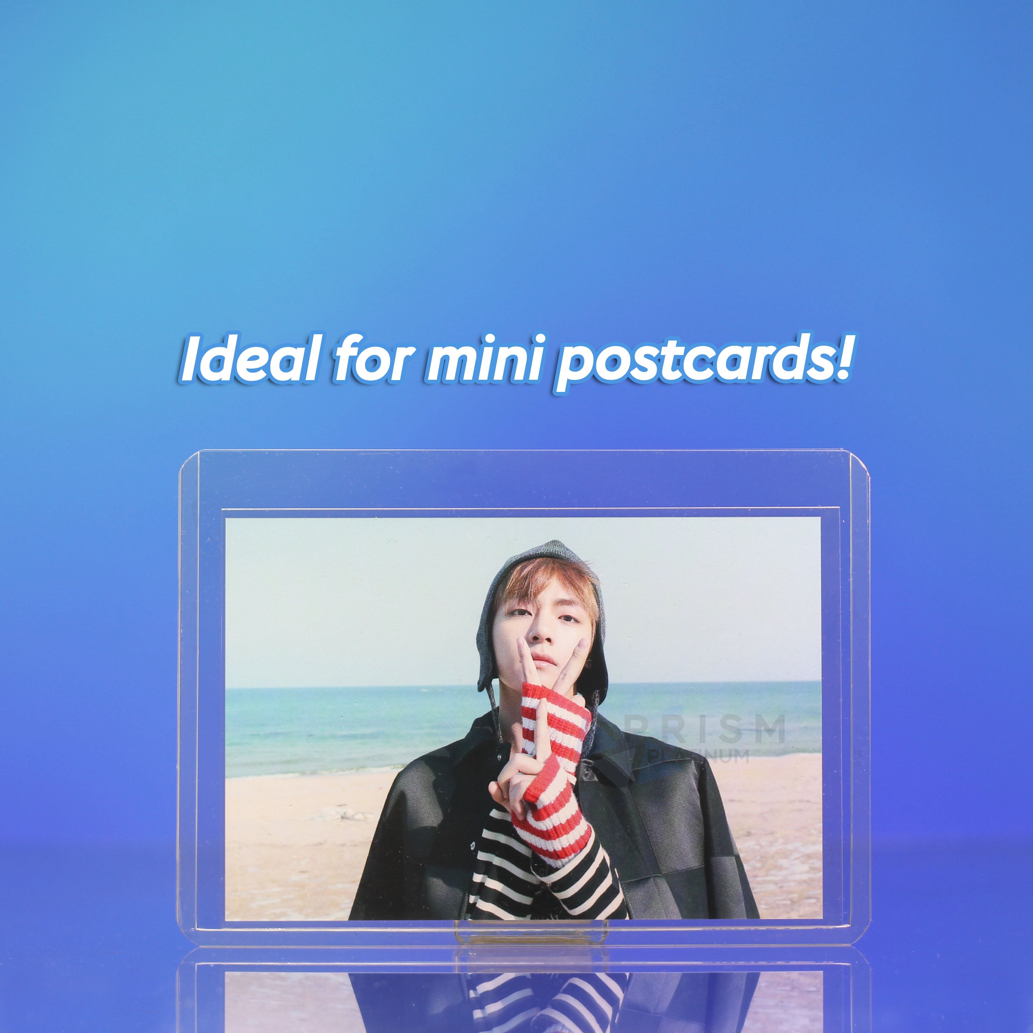 Premium Clear Photocard Toploader - Large Size - Pack of 10 - Prism Platinum