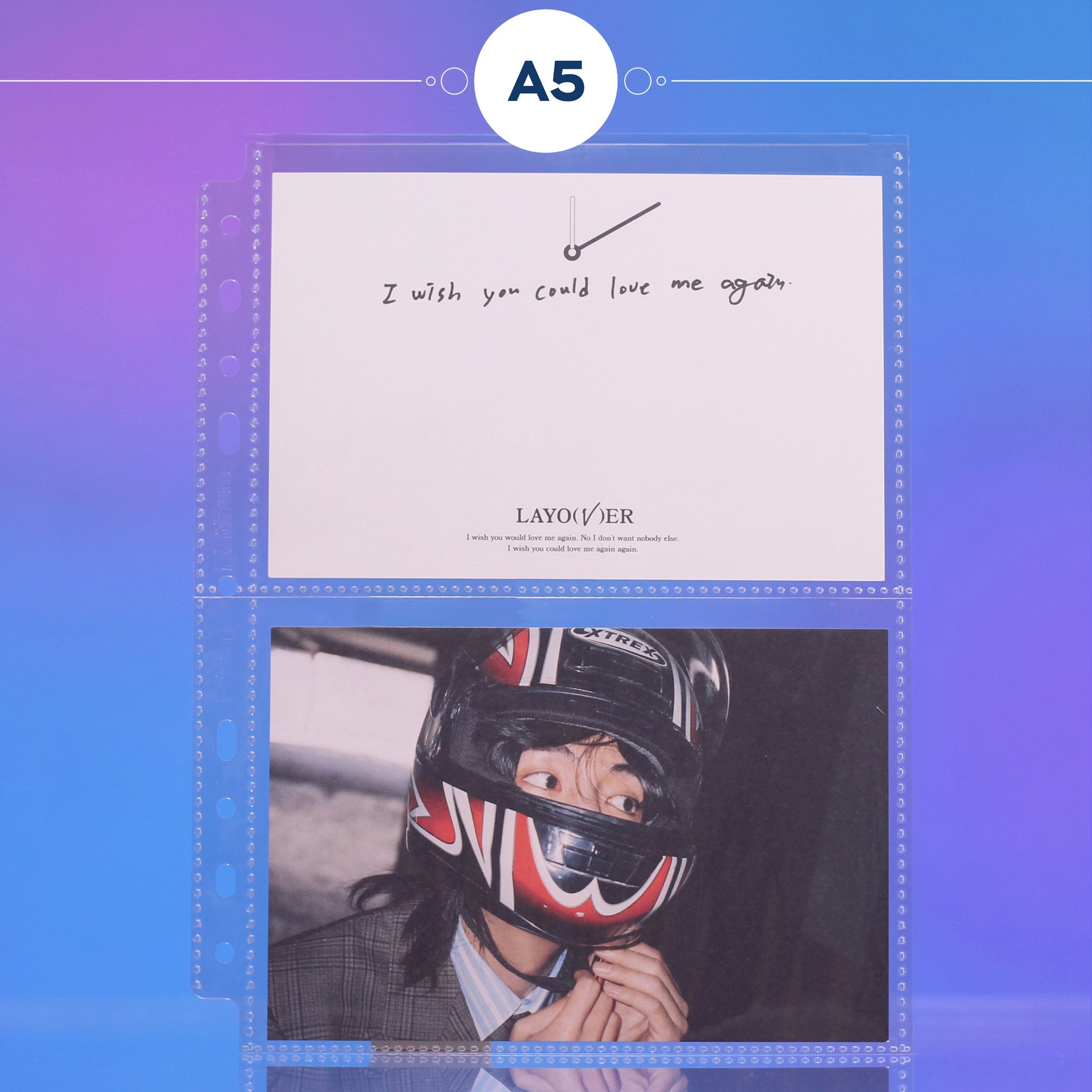 [Version 2] Custom A5 pages - 2-Pocket - Postcards - Prism Platinum