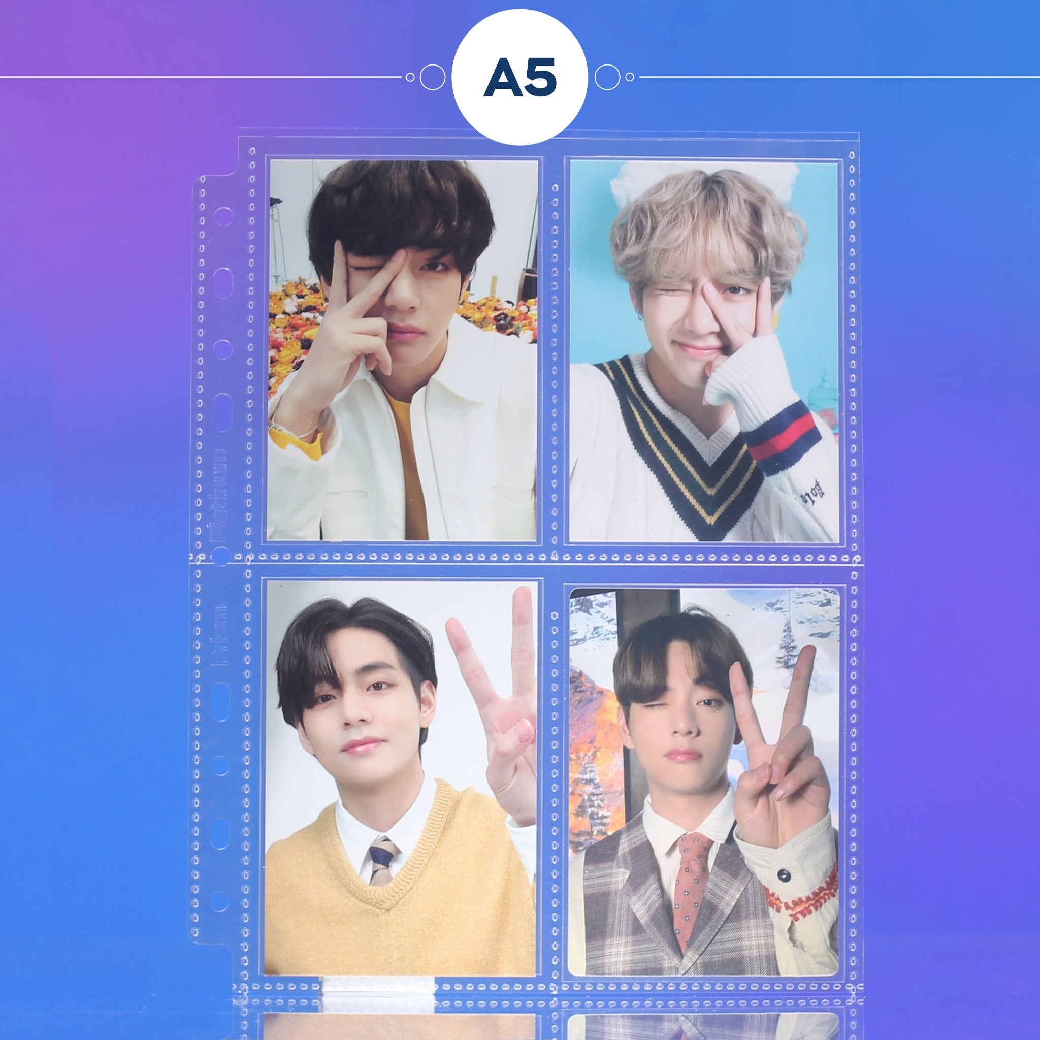 [Version 2] Custom A5 pages - 4-Pocket - Mini Tour - Prism Platinum