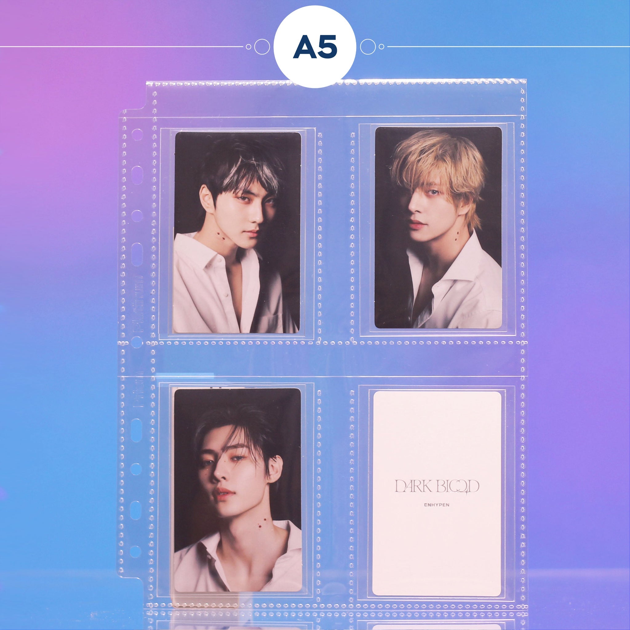 [Version 2] Custom A5 pages - 4-Pocket - Standard Photocard - Prism Platinum